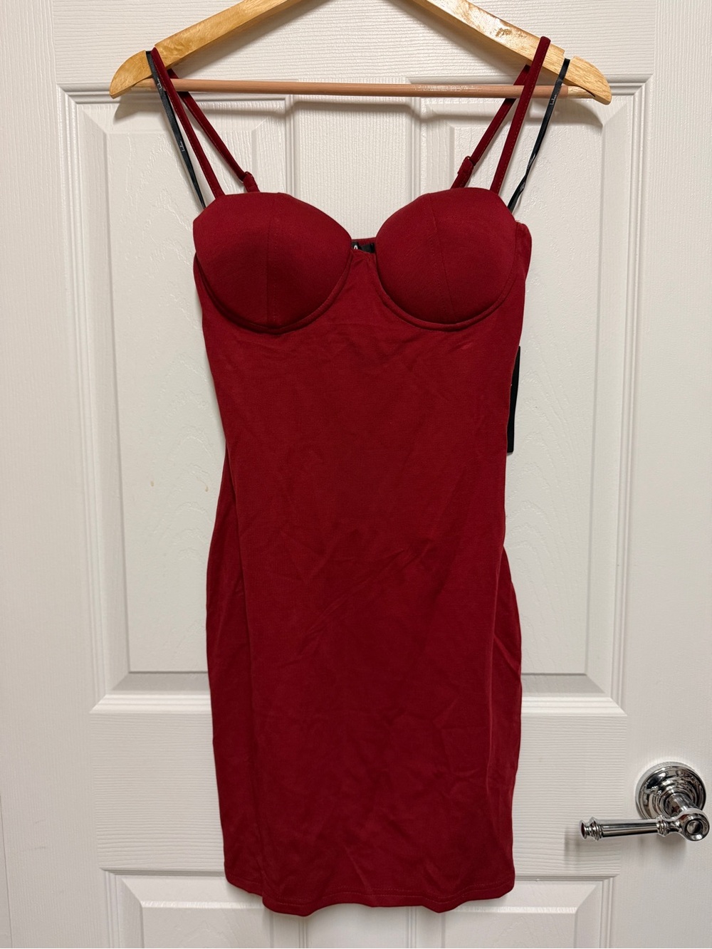 Lulus Women's Red Bodycon mini Dress with Built-In Bust
